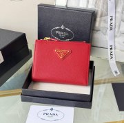 PRADA 1ML050 短財布 サフィアーノ十字紋 牛皮 サイズ:10x9cm