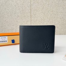 LOUIS VUITTON M25945 マルチプル短財布 LVエアログラム ブラック サイズ:5x9x1.5cm