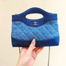 CHANEL デニム 斜め掛けバッグ クラシック ヴィンテージ 20.5×17×3.5cm サイズ:20.5×17×3.5cm