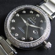 OMEGA デビル レディマティック 全面ダイヤ レディース