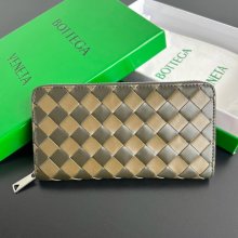 BOTTEGA VENETA BV 593217 メンズ編み財布 三色牛皮編み 19x10cm サイズ:19x10cm