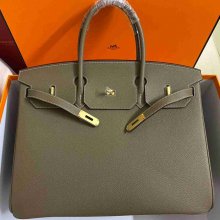 HERMES バーキン 40cm カーフレザー 象グレー ハンドバッグ セミハンドメイド 金具ゴールド/シルバー 40cm Birkin 40cm サイズ:40cm