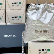 Chanel 22 シリーズ リュック オールレザー ブラック 3859 サイズ:34x29cm