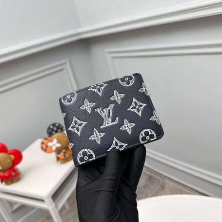 LOUIS VUITTON M83379 マルチプル短財布 モノグラムシャドウ ブルー サイズ:11.5x9x1.5cm