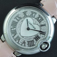 CARTIER バロンブルー レディース 愛心文字盤 販促活動中