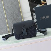 DIOR サドルメッセンジャー オブリーク ネイビー サイズ:23x18cm