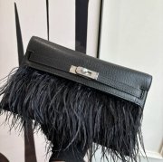 HERMES ケリー ダチョウ革 脇下バッグ Kelly サイズ: