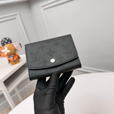 LOUIS VUITTON M62540 イリス短財布 モノグラムレース ブラック サイズ:12x9.5cm
