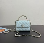 CHANEL 99188 カーフレザー 荔枝紋 ゴールド 斜め掛けバッグ クラシック 小 14.5×11.5×5.5cm サイズ:14.5×11.5×5.5cm
