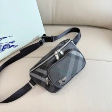 BURBERRY 3561 最新チェックウエストバッグ サイズ:27x14cm