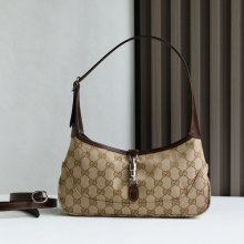 GUCCI 863137 GGキャンバス、キャンバス ブラック、ブラウン、ベージュ 脇下バッグ GG、クラシック、新作 27x13cm サイズ:27x13cm