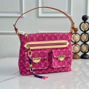 LOUIS VUITTON M28266 デニム 配色 ブルー ショルダーバッグ レディースショルダーチェーン サイズ:30.0x22.0x13.0cm