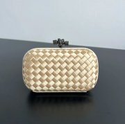 BOTTEGA VENETA BV 8651 ノット イブニングバッグ シルク編み蛇皮トリム 16x10cm サイズ:16x10cm