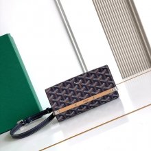 GOYARD 6112 キャンバス、レザー イエロー ハンドバッグ、木製バッグ、ミニバッグ モンテカルロ、キャンバス、木製 サイズ:9X3.3X10cm