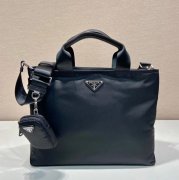 PRADA 1BG876A ナイロンブリーフケース ユニセックス サイズ:34x26x12cm