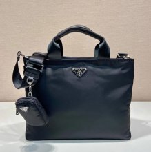 PRADA 1BG876A ナイロンブリーフケース ユニセックス サイズ:34x26x12cm