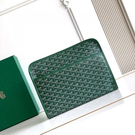 GOYARD ジュヴァンス 大洗面ポーチ 緑 サイズ:29.5x23x7.5cm