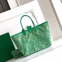 GOYARD 6603 キャンバス、レザー ショルダーバッグ、ハンドバッグ キャンバス、レザー、大 サイズ:47/34×27×14cm