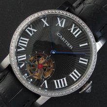CARTIER ロトンド ドゥ ブラックストライプ文字盤 ローマ数字 ショッピング楽々