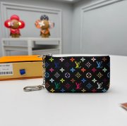 LOUIS VUITTON M13664 ポシェット クレ 村上隆コラボ ブラックマルチ サイズ:12x7x1.5cm