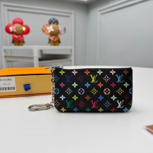 LOUIS VUITTON M13664 ポシェット クレ 村上隆コラボ ブラックマルチ サイズ:12x7x1.5cm