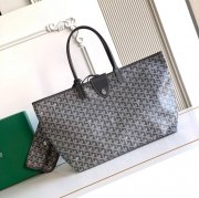 GOYARD 6603 キャンバス、レザー グレー ショルダーバッグ、ハンドバッグ サンルイ、ゴヤルディン、キャンバス 34x28x15cm サイズ:34x28x15cm