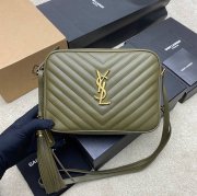 SAINT LAURENT 505730 グリーン、ゴールド 斜め掛けバッグ クラシック 23x16cm サイズ:23x16cm
