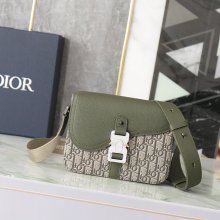 DIOR サドルメッセンジャー オブリーク カーキ サイズ:23x18cm