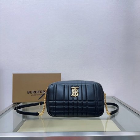 BURBERRY 0211 ラムレザー 斜め掛けバッグ TB 24x15cm サイズ:24x15cm