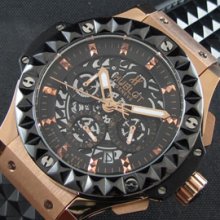 HUBLOT ビッグバン ピンクゴールド ブラック文字盤 優等腕時計