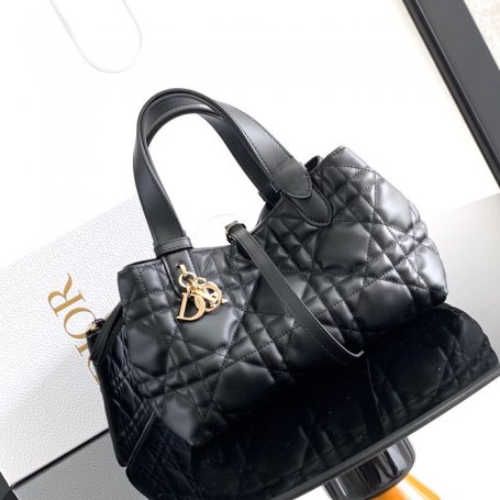 DIOR 2822 カーフレザー、レザー グレンチェック、刺繍、レター ブラック、ベージュ ハンドバッグ、ハンドバッグ、カードケース 小 新作 サイズ:23x14x12cm