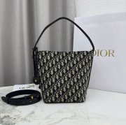 DIOR 2854 カーフレザー、レザー、オブリーク プリント、レター、フラワー ブルー、ベージュ 斜め掛けバッグ、ショルダーバッグ、ハンドバッグ 小 新作 サイズ:24x20x15cm