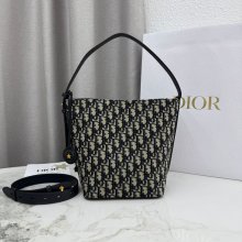 DIOR 2854 カーフレザー、レザー、オブリーク プリント、レター、フラワー ブルー、ベージュ 斜め掛けバッグ、ショルダーバッグ、ハンドバッグ 小 新作 サイズ:24x20x15cm