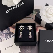 シャネル スタイル ピアス クリスタル ピンク