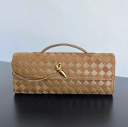 BOTTEGA VENETA BV 741511 クラッチバッグ 鹿皮絨×編み羊革 31x13cm サイズ:31x13cm