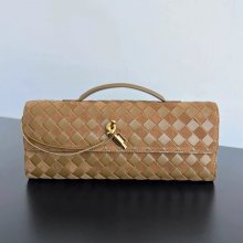 BOTTEGA VENETA BV 741511 クラッチバッグ 鹿皮絨×編み羊革 31x13cm サイズ:31x13cm