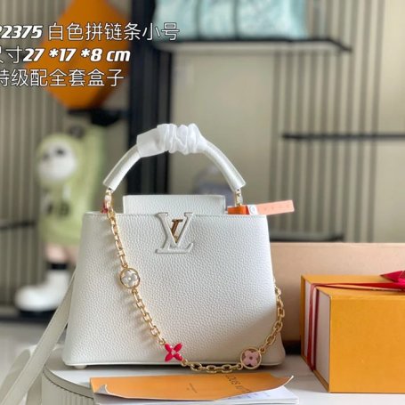 LOUIS VUITTON M20844 本革 モノグラム ホワイト 斜め掛けバッグ 斜め掛け手提げチェーン 27x18cm サイズ:27x18cm
