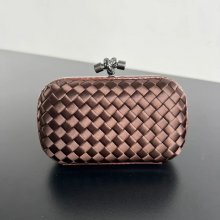 BOTTEGA VENETA BV 8651 ノット イブニングバッグ シルク編み蛇皮トリム 16x10cm サイズ:16x10cm