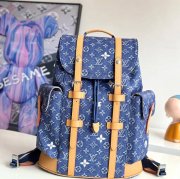 Burberry クリストファー ミディアムリュック デニム ブルー M27554 サイズ:44x38x12.5cm