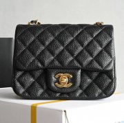 CHANEL ラムレザー ブラック×ホワイト×ゴールド 17×13.5×8cm サイズ:17×13.5×8cm