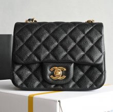 CHANEL ラムレザー ブラック×ホワイト×ゴールド 17×13.5×8cm サイズ:17×13.5×8cm