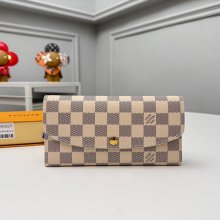 LOUIS VUITTON N41625 エミリー長財布 ダミエアズール ピンク金具 サイズ:19x10cm