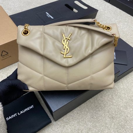 SAINT LAURENT 577476 ラムレザー、カーフレザー ゴールド、シルバー 斜め掛けバッグ チェーン、クラシック 29x17x11cm サイズ:29x17x11cm