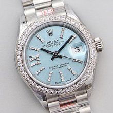 ROLEX 279136RBR デイトジャスト アイスブルー NH05搭載 レディース