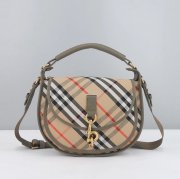 BURBERRY 81201 カーフレザー ゴールド 斜め掛けバッグ クラシックチェック 28x19x11cm サイズ:28x19x11cm