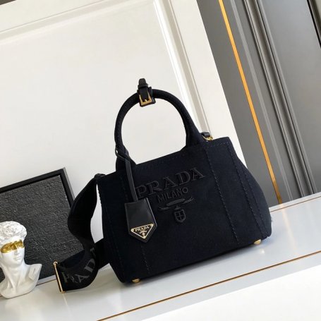 PRADA 1BG464 キャンバス、リネン プリント 斜め掛けバッグ、ショルダーバッグ、ハンドバッグ、ハンドバッグ ソフトラックス、編み、クラシック 26x19x15cm サイズ:26x19x15cm