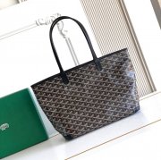 GOYARD 5508 レザー ブラック ショルダーバッグ、トートバッグ、ハンドバッグ サンルイ、レザー、小 サイズ:41/30×25×13cm