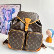 Louis Vuitton モンソリー カルゴ リュック モノグラム ブラウン M14015 サイズ:40x34x17cm