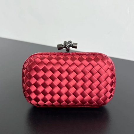 BOTTEGA VENETA BV 8651 ノット イブニングバッグ シルク編み蛇皮トリム 16x10cm サイズ:16x10cm