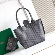 GOYARD S5503 キャンバス、レザー グレー ショルダーバッグ、ミニバッグ、ハンドバッグ キャンバス、レザー、ミニ 20x20x10cm サイズ:20x20x10cm